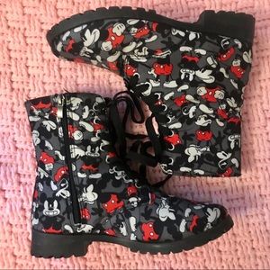 Rare Mickey Mouse Combat Boots